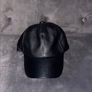 NWOT Charlotte Russe Black Leather Cap